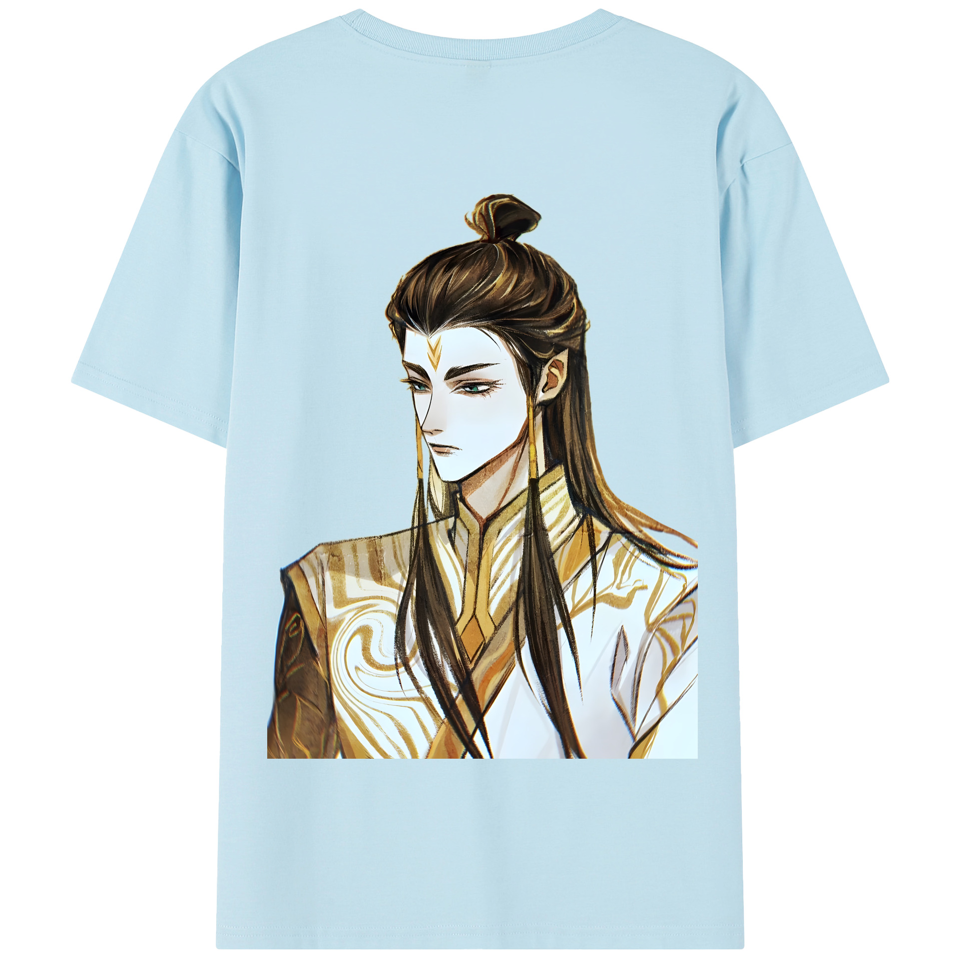 （画像用） Ne Zha 2 ナタ 魔童の大暴れ 綿100％半袖Tシャツ（背面プリント）